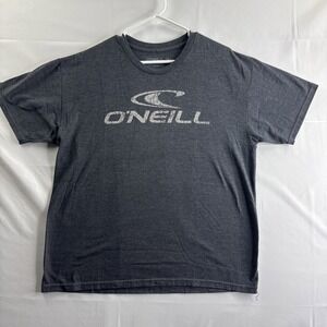 O'Neill Men's Premium Large Charcoal Gray Short Sleeve Shirt Casual Beach Travel